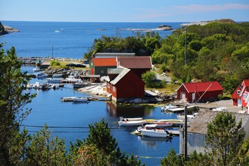 Fototapeta na wymiar Toftoyna island in Vestland, Norway
