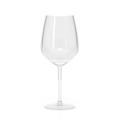 Empty wine glass. 3d rendering illustration isolated