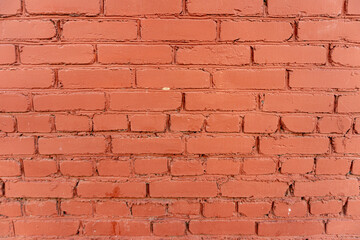 Brick wall close up and bricket background, red stone pattern