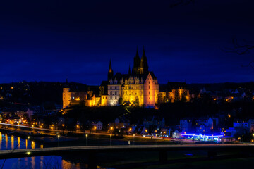 Fototapeta na wymiar city castle at night