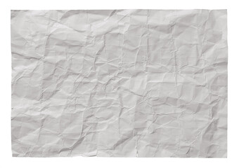texture of crumpled white note paper isolated on white background
