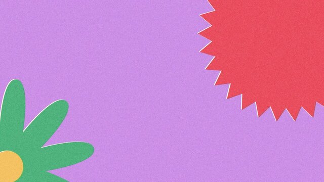 abstract shapes vintage style 70s loop animation grain texture risograph