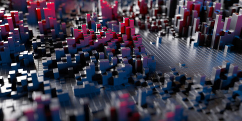 Big Data concept 3D background