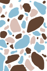 vector illustration in a simple style broken stones on a white background in pastel colors
