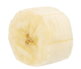 Banana slice isolated on white background