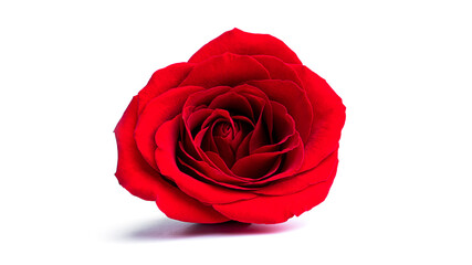 Fototapeta premium Red rose flower isolated on a white background.