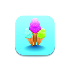 Ice Cream, Fast Food Sweet Logo Vector Symbol Icon Design Style