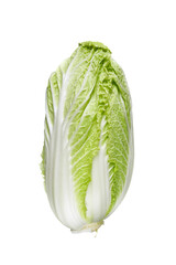 Chinese cabbage isolate on a white background. Fibrous food. Healthy eating. Greenery. Green vegetable.