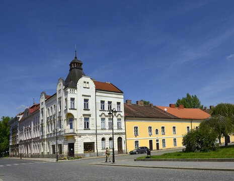 Street of former fortress town Josefov near Jaromer. Fortress is a large historic defence complex of 18th-century military architecture, built between 1780-1790, Czech Republic