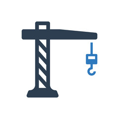 Construction crane hook industry tower icon