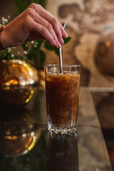 Aesthetically Pleasing Latte Art in Suburban Local Coffee Shop, Pourover Brewed Coffee