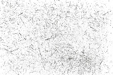 Grunge Black And White Urban. Dark Messy Dust Overlay Distress Background. Easy To Create Abstract Dotted, Scratched, Vintage Effect With Noise And Grain