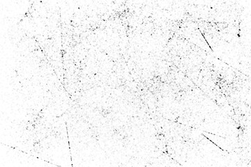 Grunge black and white pattern. Monochrome particles abstract texture. Background of cracks, scuffs, chips, stains, ink spots, lines. Dark design background surface.