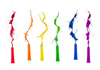 Pride colors  splash negro