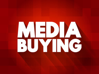 Media Buying text quote, concept background