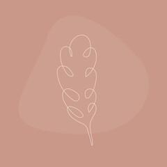 Line art illustration. Modern abstract minimalist lineart awrtwork for design card pattern, party invitation, art shop advertising etc