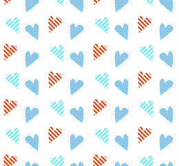 Seamless background with hearts