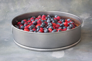 boutique cheesecake with topical fruits and berries