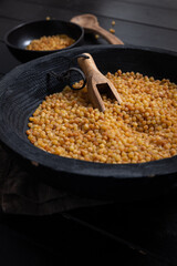Fregola sarda, a traditional pasta from Sardinia