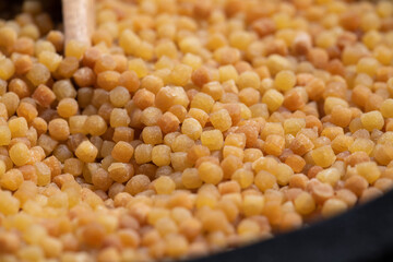Fregola sarda, a traditional pasta from Sardinia