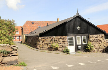 Fototapeta na wymiar charming cottages on the island of Bornholm