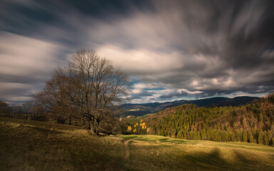 Obraz premium sunset in the mountains