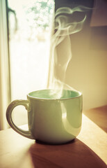 taza caliente de té