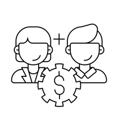 line icon, digital marketing thin