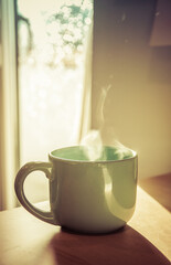 taza caliente de té