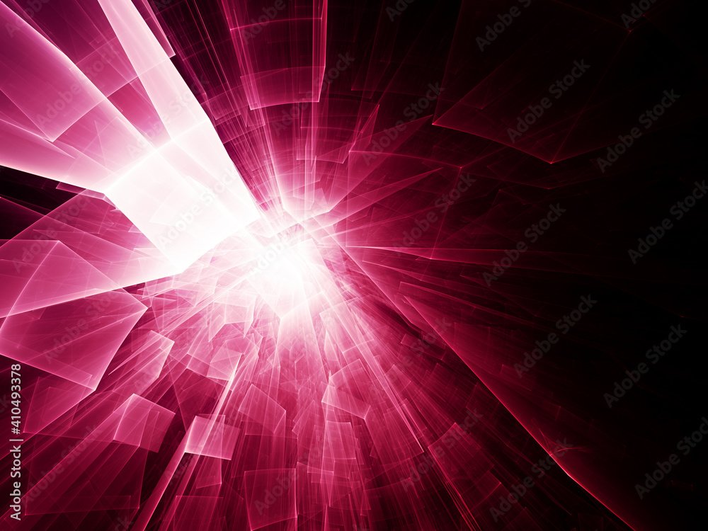 Fototapete abstract red and black background. fractal graphics 3d illustration. technology and science concept.