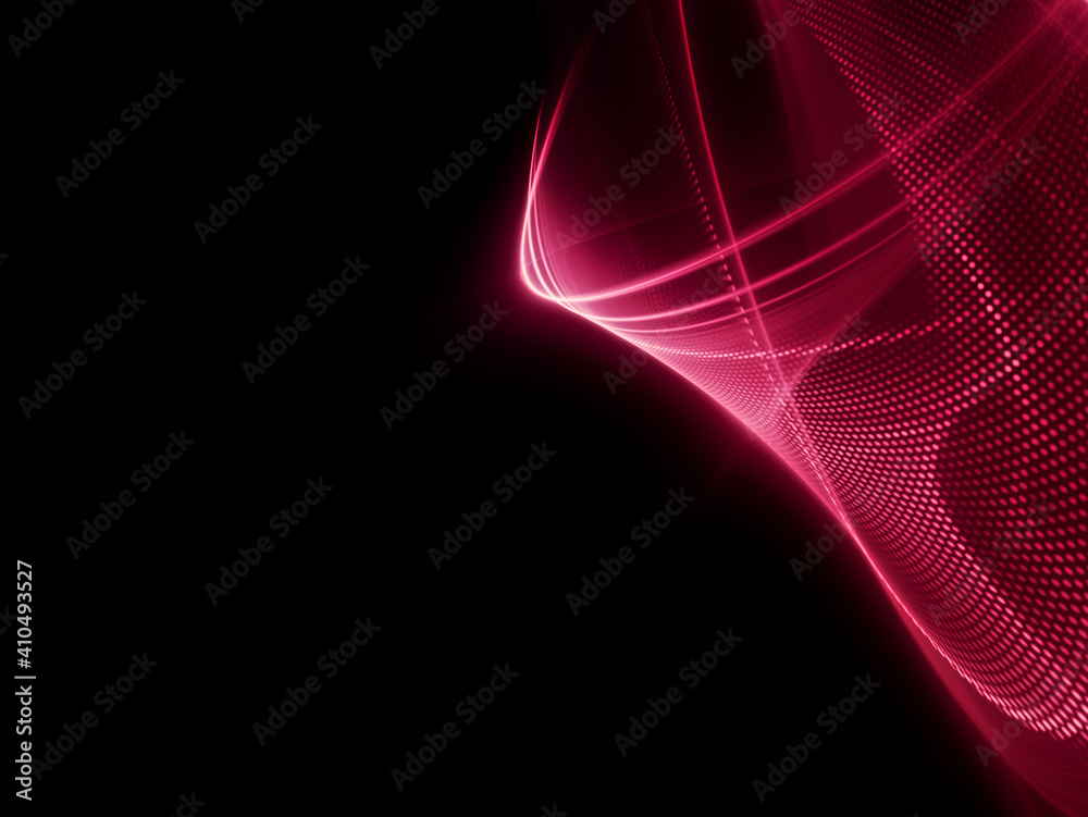 Fototapete abstract red and black background. detailed generative fractal graphics.