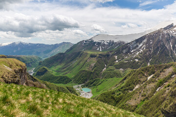 Caucasus mountains along Georgian Military Road, Republic of Georgia