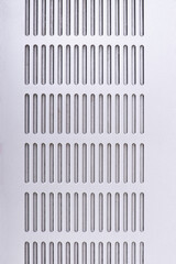 Silver perforated plastic