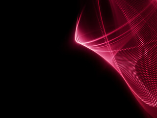 Abstract red and black background. Detailed generative fractal graphics.