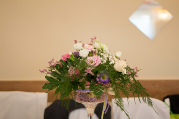 Bouquet of flowers at the wedding