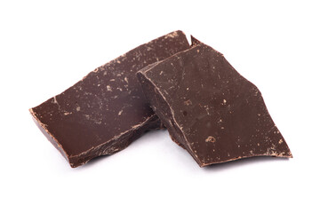 Pieces of dark chocolate