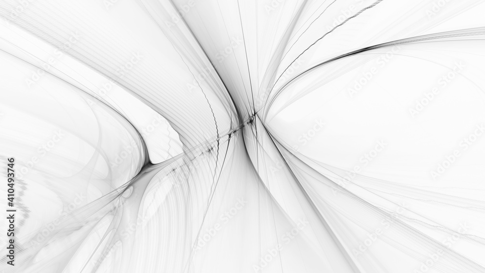 Aufkleber Abstract digital technology background. Dynamic lines composition. Detailed generative fractal graphics.