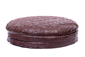 Big chocolate glazed cake