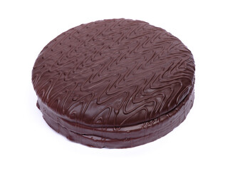 Big chocolate glazed cake