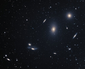 Galaxies in the Constellation Virgo known as Markarian's Chain.