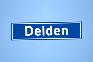 Delden place name sign in the Netherlands