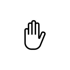 Hand icon on white background