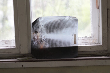 X-ray picture on the window