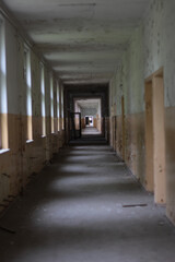 Corridor in an abandoned hospital