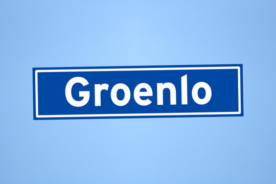 Groenlo place name sign in the Netherlands