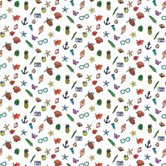 Illustrated Beach Pattern 