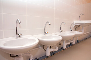 Children's hygiene in a preschool institution. Toilet in kindergarten. Toilet in kindergarten.