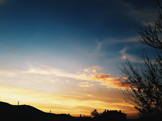 sunset in the mountains