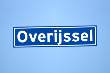 Overijssel place name sign in the Netherlands