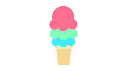 ice-cream cone, isolated on white background